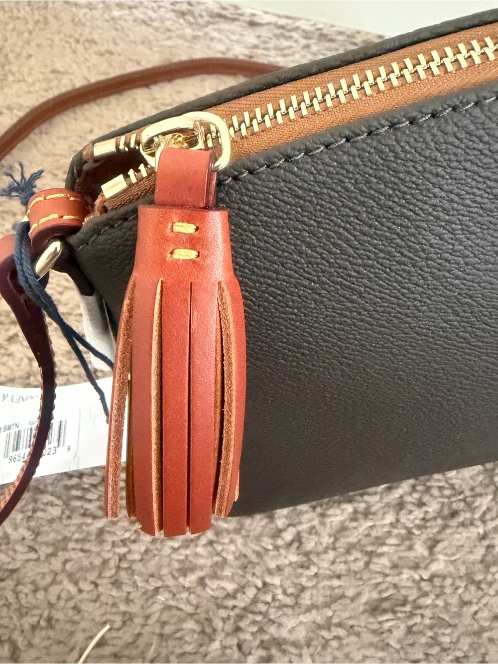 Dooney & Bourke Deep Espresso Brown Robin Crossbody with Tan Trim - Picture 6 of 12